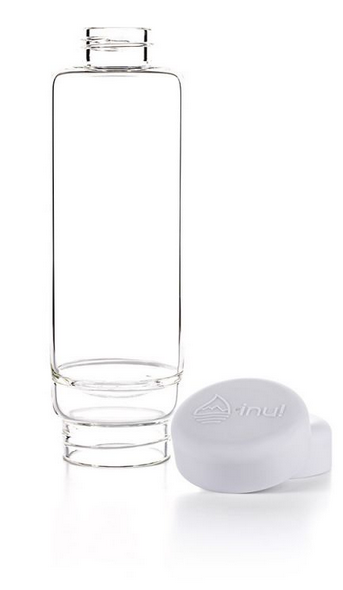 inu! Crystal Water Bottle in Cloud White